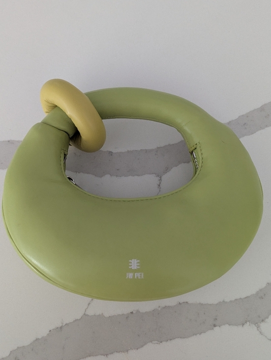 JW PEI Handbags - JW PEI Abacus Top Handle Bag Ring Accent Grass Green Sculptural vegan Purse